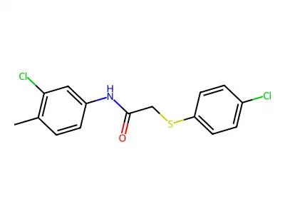 N-(3-chloro-4-methylphenyl)-2-[(4-chlorophenyl)sulfanyl]acetamide structure