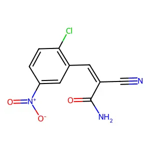 3-(2-氯-5-硝基苯基)-2-氰基丙烯酰胺 structure