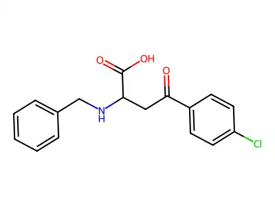 2-(Benzylamino)-4-(4-chlorophenyl)-4-oxobutanoic acid structure