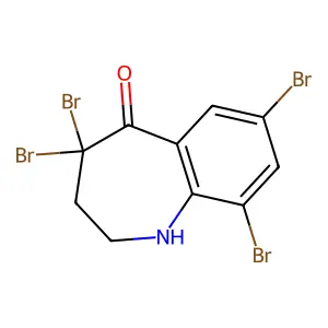 4,4,7,9-Tetrabromo-1,2,3,4-tetrahydro-5h-1-benzazepin-5-one structure