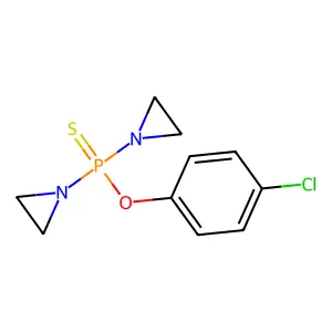 o-(4-Chlorophenyl) bis(aziridin-1-yl)phosphinothioate structure