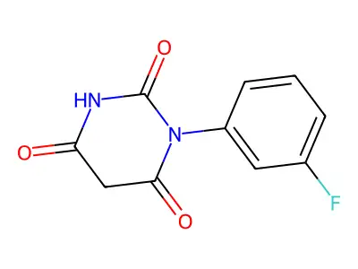 1-(3-fluorophenyl)-2,4,6(1H,3H,5H)-pyrimidinetrione structure