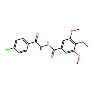 N'-[(4-chlorophenyl)carbonyl]-3,4,5-trimethoxybenzohydrazide structure
