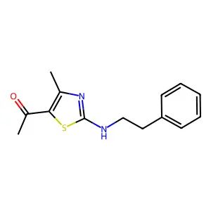 1-(5-Methyl-3-((2-phenylethyl)amino)-2,4-thiazolyl)ethan-1-one structure