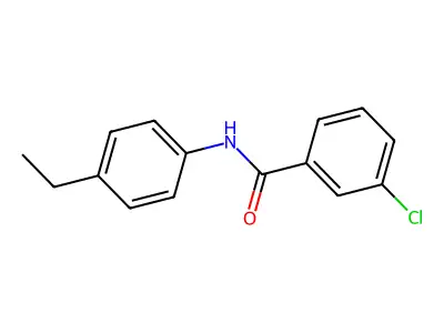 3-chloro-N-(4-ethylphenyl)benzamide structure
