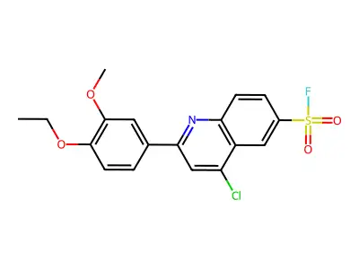 4-Chloro-2-(4-ethoxy-3-methoxyphenyl)quinoline-6-sulfonyl fluoride structure