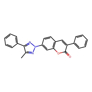 2H-1-Benzopyran-2-one, 7-(4-methyl-5-phenyl-2H-1,2,3-triazol-2-yl)-3-phenyl- structure