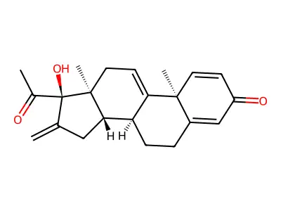 16-Methylene-17-hydroxypregna-1,4,9(11)-triene-3,20-dione structure