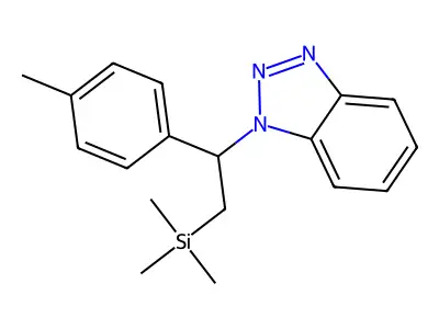1-[1-(4-Methylphenyl)-2-(trimethylsilyl)ethyl]-1H-1,2,3-benzotriazole structure
