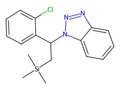 1-[1-(2-Chlorophenyl)-2-(trimethylsilyl)ethyl]-1H-1,2,3-benzotriazole structure