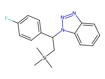 1-[1-(4-Fluorophenyl)-2-(trimethylsilyl)ethyl]-1H-1,2,3-benzotriazole structure