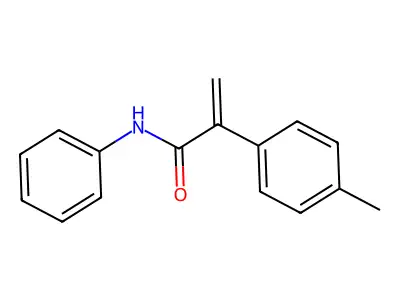 2-(4-methylphenyl)-N-phenylprop-2-enamide structure
