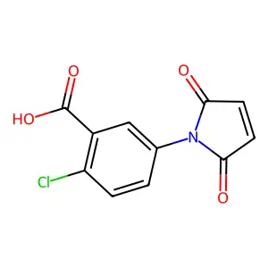 2-chloro-5-(2,5-dioxo-2,5-dihydro-1H-pyrrol-1-yl)benzoic acid structure