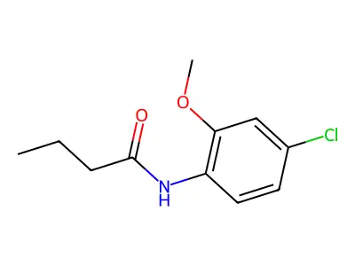 N-(4-chloro-2-methoxyphenyl)butanamide structure