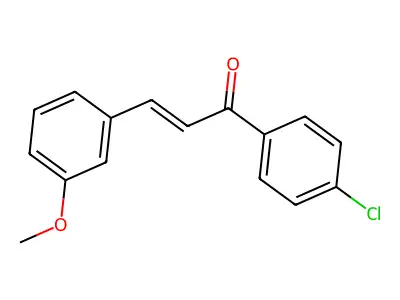 (2E)-1-(4-chlorophenyl)-3-(3-methoxyphenyl)prop-2-en-1-one structure