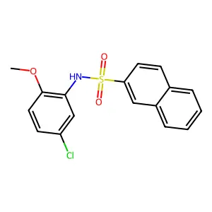 N-(5-chloro-2-methoxyphenyl)naphthalene-2-sulfonamide structure