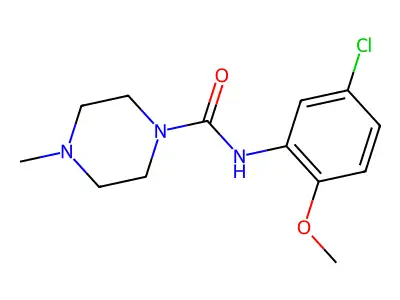 N-(5-chloro-2-methoxyphenyl)-4-methylpiperazine-1-carboxamide structure