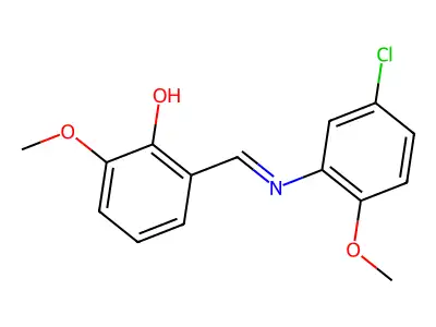 2-{(E)-[(5-chloro-2-methoxyphenyl)imino]methyl}-6-methoxyphenol structure