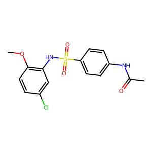 N-{4-[(5-chloro-2-methoxyphenyl)sulfamoyl]phenyl}acetamide structure