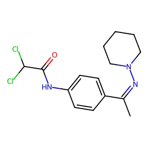 2,2-Dichloro-n-{4-[n-(piperidin-1-yl)ethanimidoyl]phenyl}acetamide structure