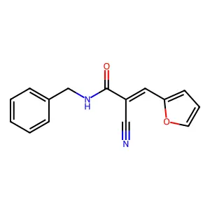 (Z)-N-benzyl-2-cyano-3-(furan-2-yl)prop-2-enamide structure