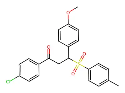 1-(4-Chlorophenyl)-3-(4-methoxyphenyl)-3-[(4-methylphenyl)sulfonyl]-1-propanone structure
