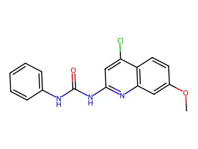 1-(4-Chloro-7-methoxy-2-quinolyl)-3-phenylurea structure