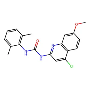 1-(4-Chloro-7-methoxyquinolin-2-yl)-3-(2,6-dimethylphenyl)urea structure