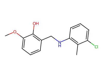 2-{[(3-Chloro-2-methylphenyl)amino]methyl}-6-methoxyphenol structure