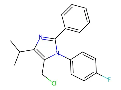 5-(Chloromethyl)-1-(4-fluorophenyl)-4-isopropyl-2-phenyl-1H-imidazole structure