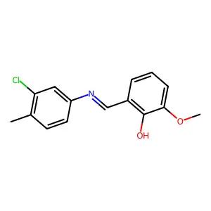 2-{(E)-[(3-chloro-4-methylphenyl)imino]methyl}-6-methoxyphenol structure