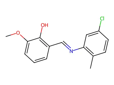 2-{(E)-[(5-chloro-2-methylphenyl)imino]methyl}-6-methoxyphenol structure