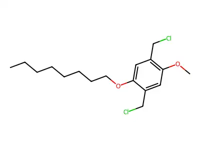 1,4-Bis(chloromethyl)-2-methoxy-5-(octyloxy)benzene structure