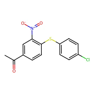 1-(4-[(4-Chlorophenyl)thio]-3-nitrophenyl)ethan-1-one structure