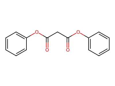 Propanedioic acid, diphenyl ester structure