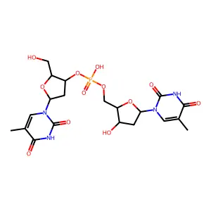 Thymidylyl-(3'->5')-thymidine structure
