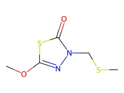 1,3,4-Thiadiazol-2(3H)-one, 5-methoxy-3-((methylthio)methyl)- structure