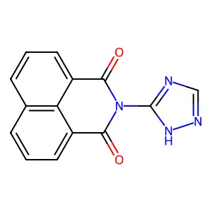 2-(1H-1,2,4-Triazol-5-yl)-1H-benzo(de)isoquinoline-1,3(2H)-dione structure
