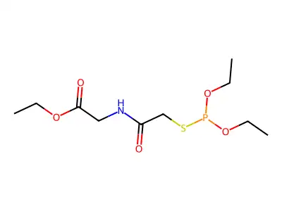 ethyl N-{[(diethoxyphosphorothioyl)sulfanyl]acetyl}glycinate structure