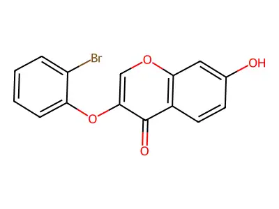 3-(2-bromophenoxy)-7-hydroxy-4H-chromen-4-one structure