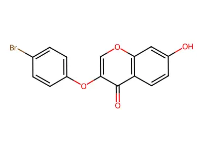 3-(4-bromophenoxy)-7-hydroxy-4H-chromen-4-one structure