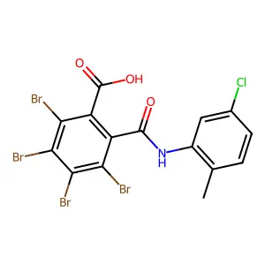 2,3,4,5-Tetrabromo-6-[(5-chloro-2-methylphenyl)carbamoyl]benzoic acid structure