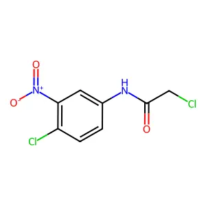 2-chloro-N-(4-chloro-3-nitrophenyl)acetamide structure