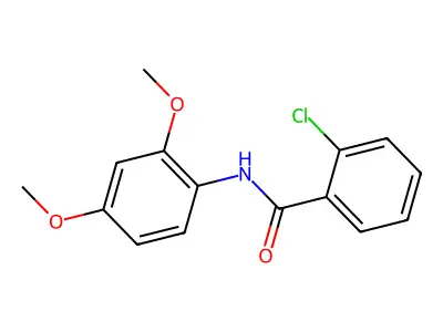2-chloro-N-(2,4-dimethoxyphenyl)benzamide structure