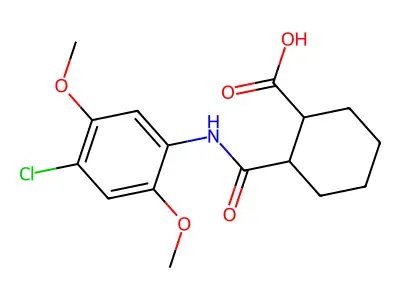 2-((4-Chloro-2,5-dimethoxyphenyl)carbamoyl)cyclohexanecarboxylic acid structure