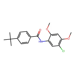 4-tert-butyl-N-(5-chloro-2,4-dimethoxyphenyl)benzamide structure