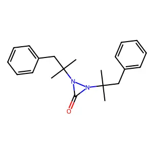 Diaziridinone, bis(1,1-dimethyl-2-phenylethyl)- structure