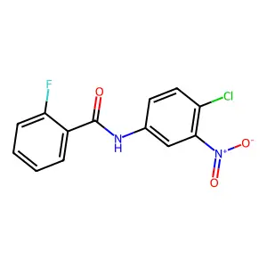 N-(4-chloro-3-nitrophenyl)-2-fluorobenzamide structure