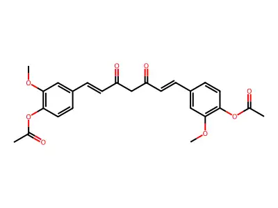 1,7-bis(4-(acetyloxy)-3-methoxyphenyl)-1,6-Heptadiene-3,5-dione structure