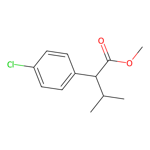 Methyl 2-(4-chlorophenyl)-3-methylbutyrate structure